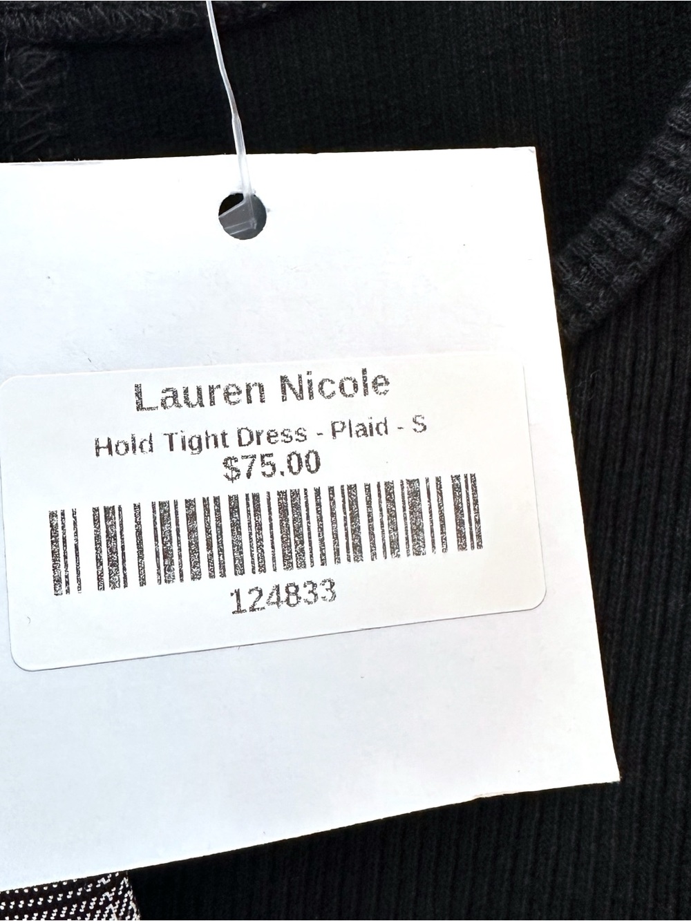 NWT Mable Black & White Plaid Oversized Button-Down Dress with Attached Tank Top - Picture 6 of 10